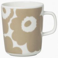 Marimekko OIVA mugg, 2,5 dl, unikko, vit/beige