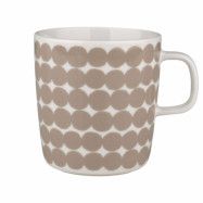 Marimekko OIVA Räsymatto mugg 4 dl, vit/beige