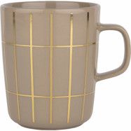 Marimekko Oiva Tiiliskivi mugg, 2,5 dl, brun/guld