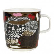 Marimekko - Rusakko Mugg 40 cl Vit/Brun/Röd