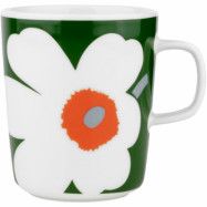 Marimekko Unikko 60th mugg 2,5 dl, grön/orange