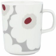 Marimekko Unikko mugg 2,5 dl, grå/röd/gul