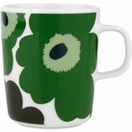 Marimekko Unikko mugg 2,5 dl, grön/vit