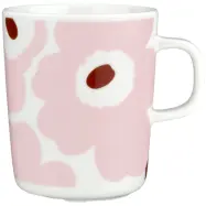 Marimekko Unikko mugg 2,5 dl, vit/rosa/brun