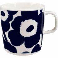 Marimekko Unikko mugg, 4 dl, mörkblå