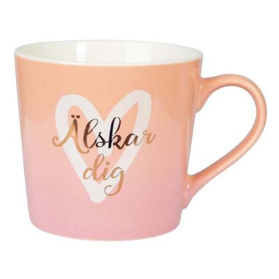 Mugg Älskar dig, rosa