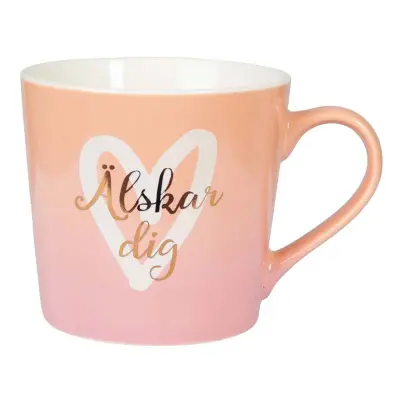 Mugg Älskar dig, rosa