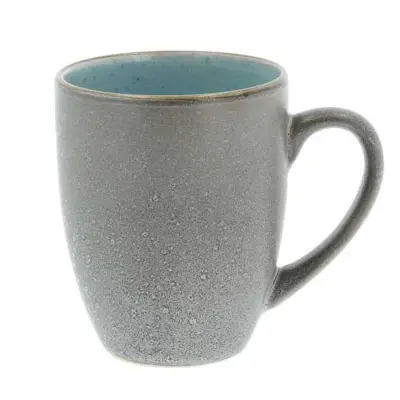 Mugg Ø8 cm, grå/ljusblå - BITZ