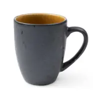 Mugg Ø8 cm, svart/amber - BITZ