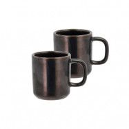 Mugg Fjord, 2-pack, svartmetallic - Villa Collection