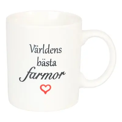 Mugg Keramik - Världens Bästa Farmor