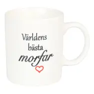 Mugg Keramik - Världens Bästa Morfar