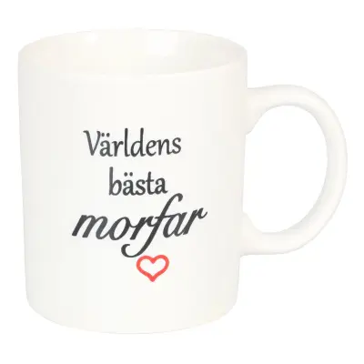 Mugg Keramik - Världens Bästa Morfar