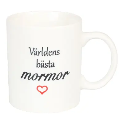 Mugg Keramik - Världens Bästa Mormor