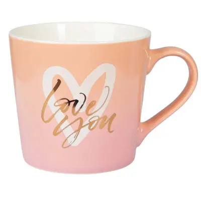 Mugg Love you, rosa