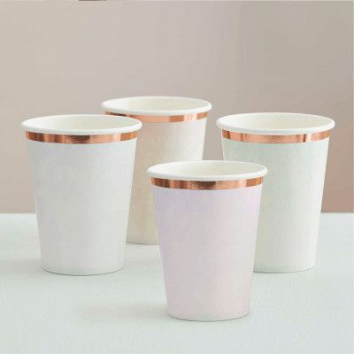 Pappersmuggar Pastell, 8-pack