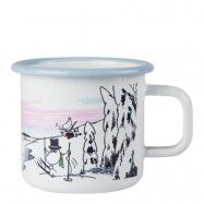 Muurla - Mumin Emaljmugg Winter Time 37 cl