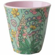 Rice Melaminmugg Medium Two Tone with Lupin Print