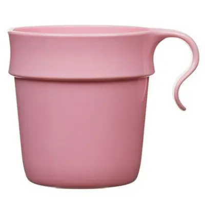 Rosa mugg med öra, 8 x 8,5 cm, rosa - Nordiska plast