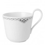 Royal Copenhagen - Black Lace mugg med högt handtag 33 cl