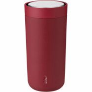 Stelton To Go Click Steel termosmugg 0,4 liter, Soft Warm Maroon