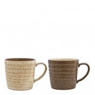 Denby - Studio Räfflad Mugg 40 cl 2-pack  Brun