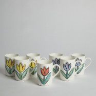 Vintage - SÅLD Muggar"Tulipa"9 st Ulrica Hydman Vallien