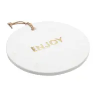 Ostbricka i vit marmor, Ø25,5 - Artesà