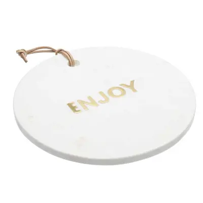 Ostbricka i vit marmor, Ø25,5 - Artesà