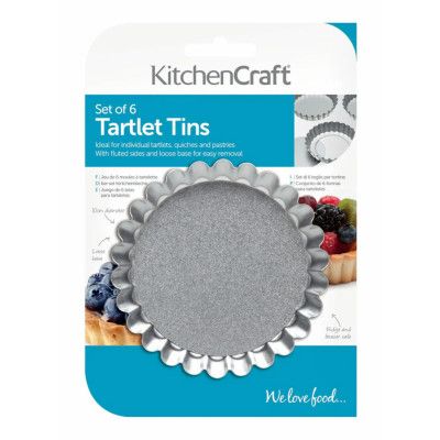 Tartelettformar, pajformar Ø10 cm, 6-pack - KitchenCraft