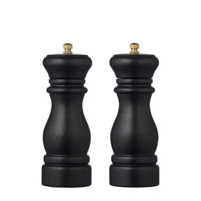 Svart salt- och pepparkvarnset 16,5 cm - By Tareq Taylor
