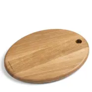 Oval skärbräda i trä 30,5 x 22 cm - Blomsterbergs