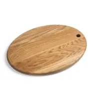 Oval skärbräda i trä 40 x 30 cm - Blomsterbergs