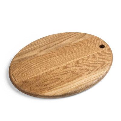 Oval skärbräda i trä 40 x 30 cm - Blomsterbergs
