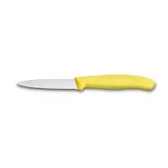 Victorinox Skalkniv 8 cm tandat blad, gul