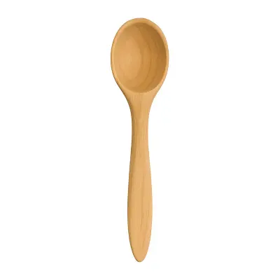 Rundad Träsked i Björk, 28 cm