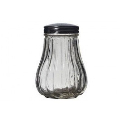 Sockerströare, rostfritt stål och glas, Ø 5,5 cm