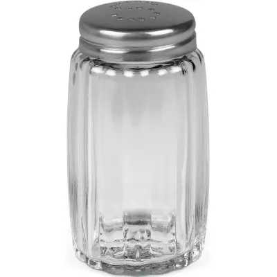 Saltströare i rostfritt stål och glas, 7 cm