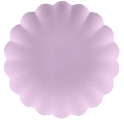 Återanvändbar tallrik, lila, 4-pack - PartyDeco