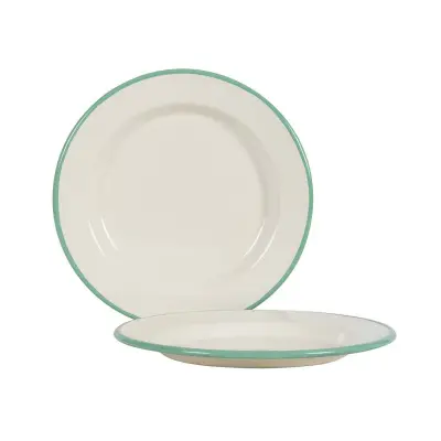 Emaljerad tallrik, 24 cm - Kockums Jernverk - Cream lux