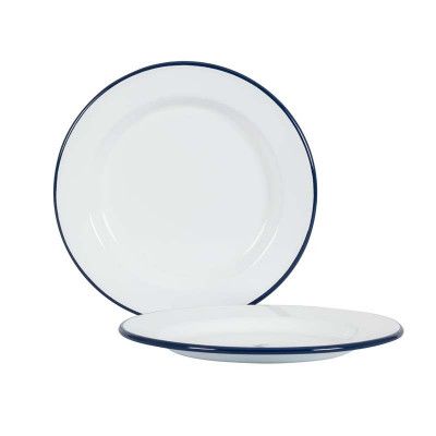 Emaljerad tallrik, 24 cm - Kockums Jernverk - Kockums white