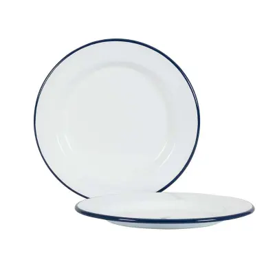 Emaljerad tallrik, 24 cm - Kockums Jernverk - Kockums white