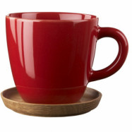 Höganäs Keramik Kaffemugg 33 cl med TräfatÄppelröd blank