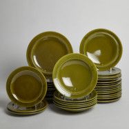 Höganäs Keramik - SÅLD Old Grön Servis, 36 delar