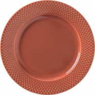 Lyngby Porcelæn Rhombe lunchtallrik 23 cm Terracotta