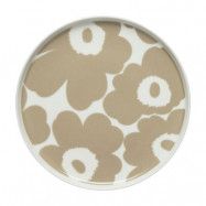 Marimekko - Oiva Unikko tallrik 20 cm vit/beige