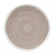 Marimekko - Siirtolapuutarha tallrik 25 cm vit/beige