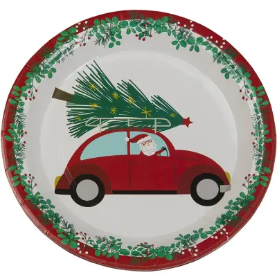 Små papperstallrikar, jul 8-pack