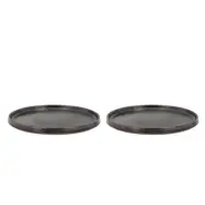 Tallrik Fjord, 2-pack, svartmetallic - Villa Collection