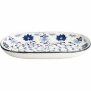 Tokyo Design Studio Blue Botan oval tallrik